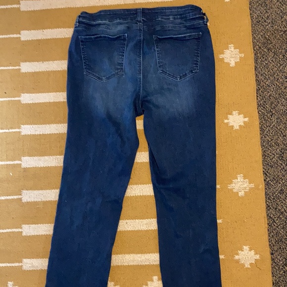 Size 10 NYDJ Marilyn Straight Leg Dark Blue Denim Jeans - Picture 6 of 6